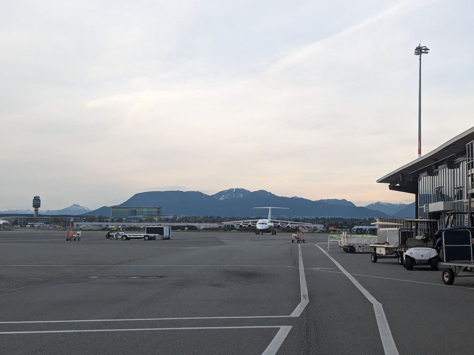 The runway at Victoria International Airport