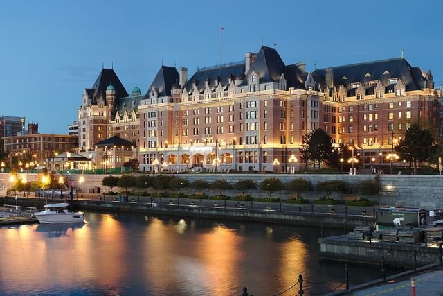 The Fairmont Empress at blue hour