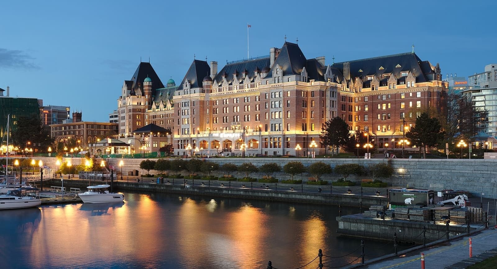 The Fairmont Empress at blue hour